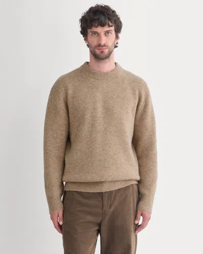 Everlane Alpaca Pullover Sweater In Dark Heathered Camel In Brown