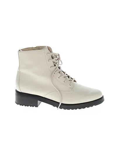 Pre-owned Everlane Ankle Boots In Ivory