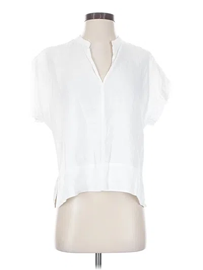Pre-owned Everlane Short Sleeve Blouse In White