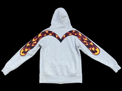 Pre-owned Evisu X Vintage Evisu Flames Painter Zipper Hoodie Sweater In Multicolor