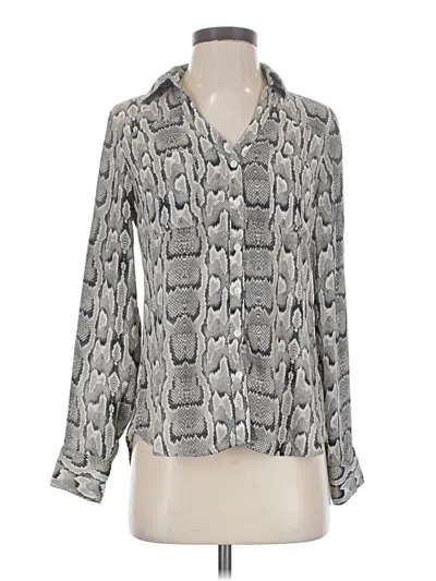 Pre-owned Express 3/4 Sleeve Blouse In Silver