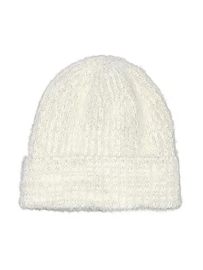 Pre-owned Express Beanie Hat In Ivory