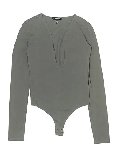 Pre-owned Express Bodysuit In Gray