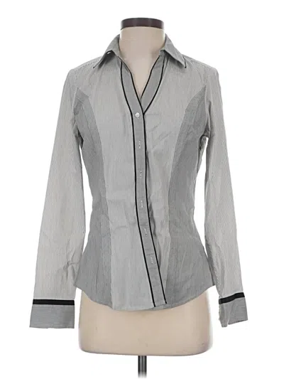 Pre-owned Express Long Sleeve Blouse In Gray