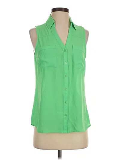 Pre-owned Express Outlet Sleeveless Blouse In Green