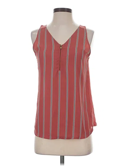 Pre-owned Express Outlet Sleeveless Blouse In Red
