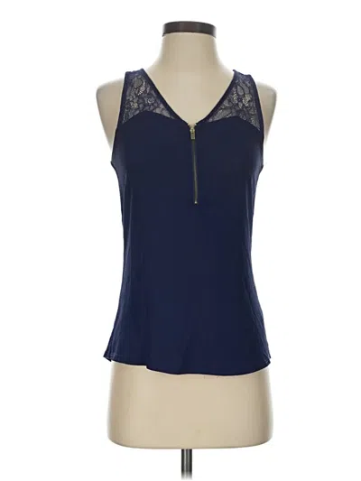 Pre-owned Express Tank Top Blue Halter Neckline Tops