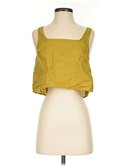 Pre-owned Express Tank Top Yellow Square Neckline Tops