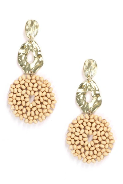 Eye Candy Los Angeles Clifton Summer Drop Earrings In Gold