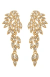 Eye Candy Los Angeles Starling Crystal Cluster Statement Drop Earrings In Gold