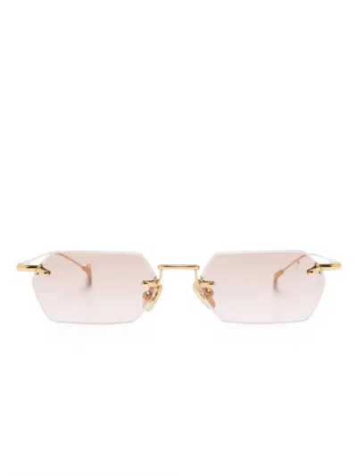 Eyepetizer Rimless Geometric Sunglasses In Pink