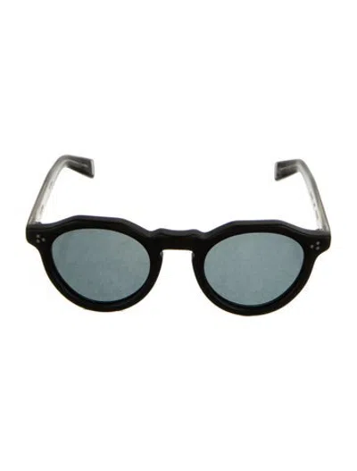 Pre-owned Eyevan 7285 Round Tinted Sunglasses W/ Tags In Black/blue