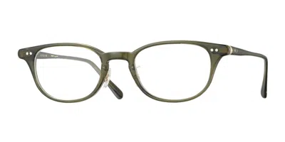Eyevan Blackburn Od Men's Glasses Green Size 49 - Free Lenses - Blue Light Block Available In Transparent Olive Drab Green
