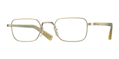 Eyevan Xoc Ag Men's Glasses Gold Size 48 - Free Lenses - Blue Light Block Available In Antique Gold