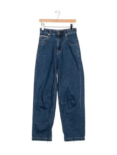 Pre-owned Eytys High-rise Straight Leg Jeans In Blue