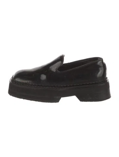 Pre-owned Eytys Patent Leather Loafers In Black