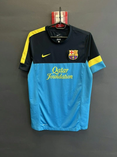 Pre-owned F C Barcelona X Nike Vintage Blokecore Nike Barcelona Drill Football Shirt Jersey In Blue