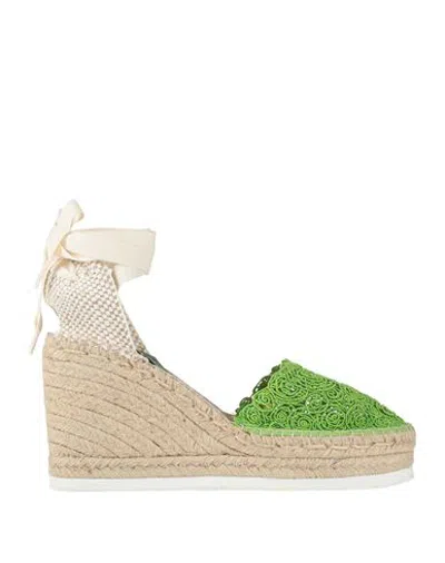 Fabi Woman Espadrilles Lime Green Size 10 Textile Fibers In Multi