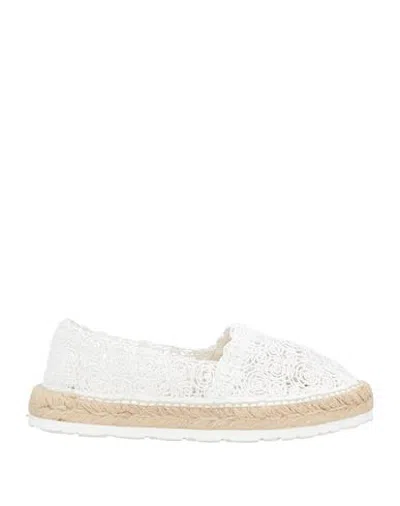 Fabi Woman Espadrilles White Size 9 Textile Fibers