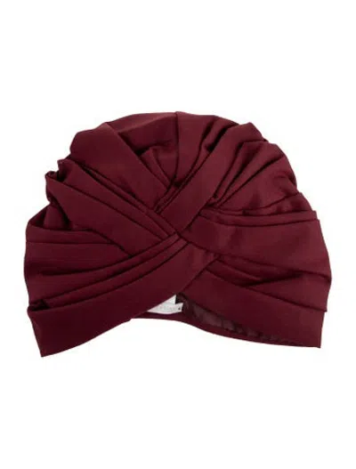 Pre-owned Fabiana Filippi Solid Wool Turban W/tags In Burgundy