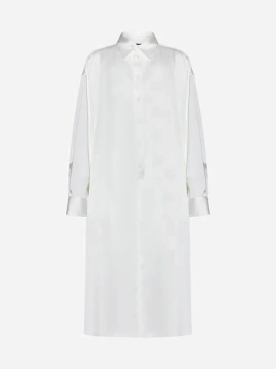 Fabiana Filippi Viscose Shirt Dress In White
