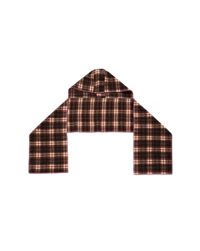 Fable England Check Hooded Scarf In Multi