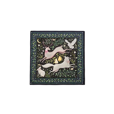 Fable England Niva Narrative Medium Square Scarf In Multi
