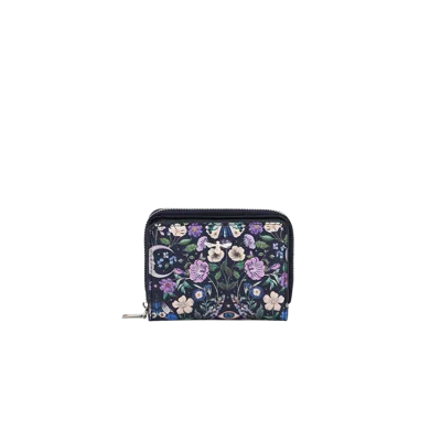 Fable England Selene Print Small Wallet In Navy