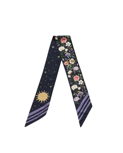 Fable England Selene Skinny Scarf In Multi