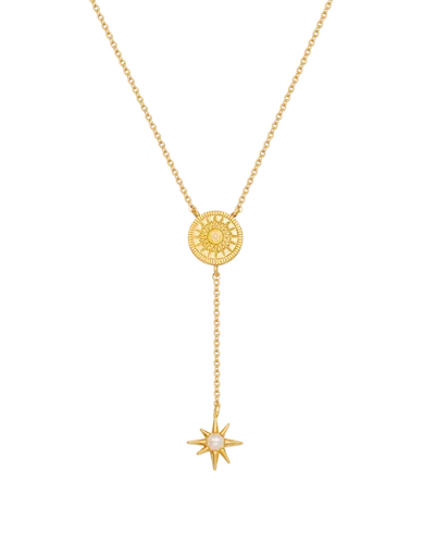 Fable England Sun Lariat Necklace In Gold
