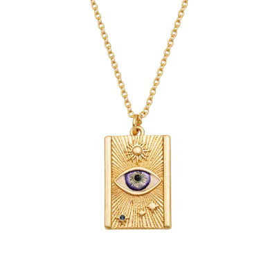 Fable England Talisman Eye Necklace In Gold