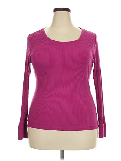 Pre-owned Faded Glory Long Sleeve T-shirt In Purple