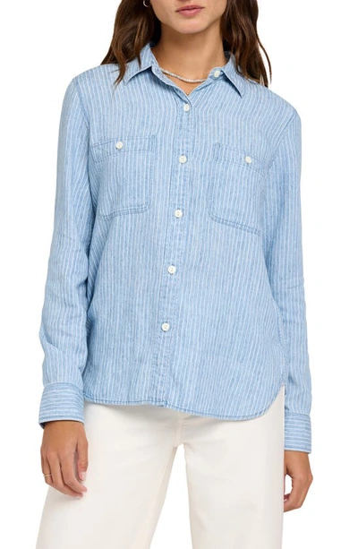 Faherty Chambray Button-up Shirt In Tried And True