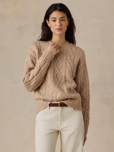 Faherty Sunday Morning Crewneck Sweater In Brown