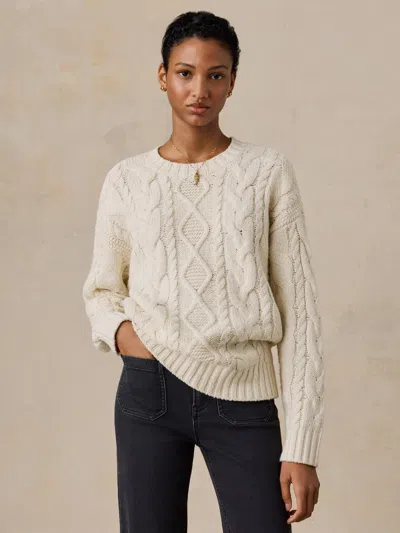 Faherty Sunday Morning Crewneck Sweater In Neutral