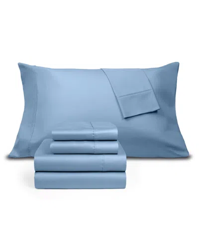 Fairfield Square Collection Brookline 1400 Thread Count Cotton 6-piece Sheet Set, Full, Exclusively At Macy's In Ocean Blue