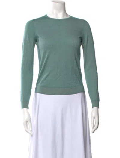 Pre-owned Falconeri Cashmere Crew Neck Sweater In Green
