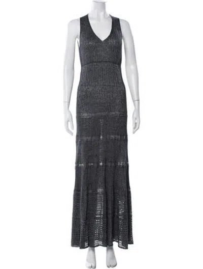 Pre-owned Falconeri Linen Long Dress In Multicolor