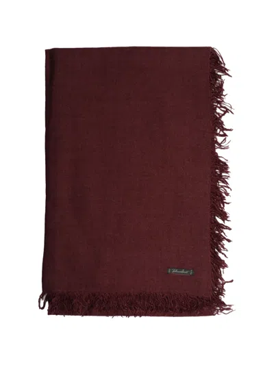 Faliero Sarti Enrica Frayed Scarf In Burgundy