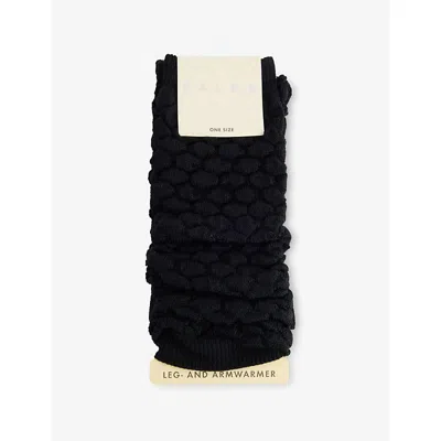 Falke Womens Arcitc Haze Woven Leg Warmers 3000 Black