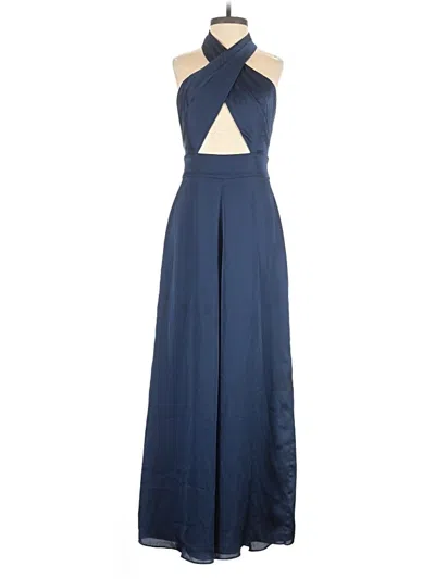 Pre-owned Fame And Partners Jumpsuit In Blue