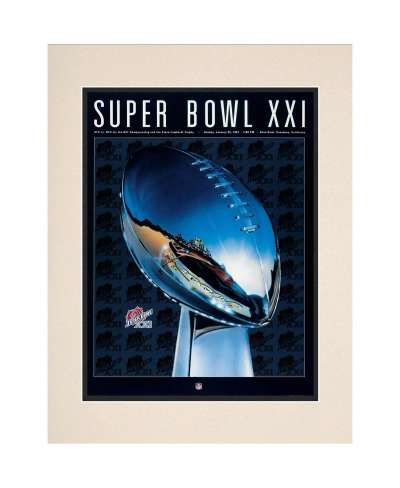 Fanatics Authentic 1987 Giants Vs Broncos 10.5" X 14" Matted Super Bowl Xxi Program In Multi