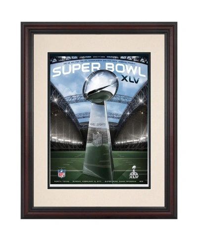 Fanatics Authentic 2011 Green Bay Packers Vs Pittsburgh Steelers Framed 8.5'' X 11'' Super Bowl Xlv Program In Multi