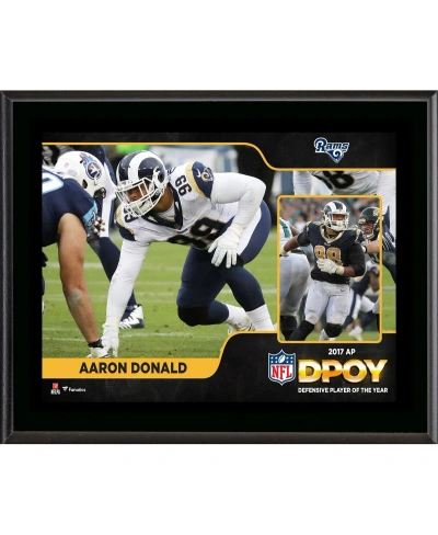 Fanatics Authentic Aaron Donald Los Angeles Rams 2017 Defensive Player Of The Year 10.5" X 13" Sublimated Plaque In Multi