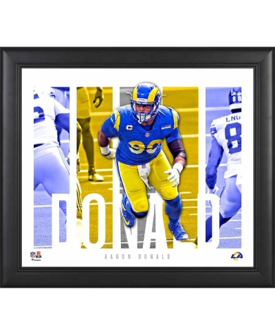 Fanatics Authentic Aaron Donald Los Angeles Rams Framed 15" X 17" Player Panel Collage In Multi