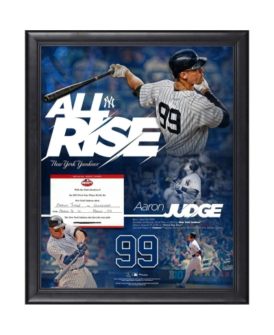 Fanatics Authentic Aaron Judge New York Yankees Framed 16" X 20" All Rise Collage With Printed Replica Draft Day Card In Multi