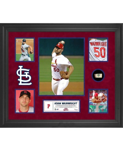 Fanatics Authentic Adam Wainwright St. Louis Cardinals Framed 5-photo Collage With Piece Of Game-used Ball In Multi