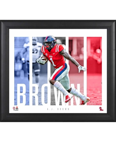 Fanatics Authentic Aj Brown Ole Miss Rebels Framed 15" X 17" Player Panel Collage In Multi
