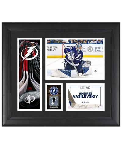 Fanatics Authentic Andrei Vasilevskiy Tampa Bay Lightning Framed 15" X 17" Player Collage With A Piece Of Game-used Puc In Multi