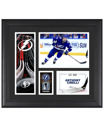 Fanatics Authentic Anthony Cirelli Tampa Bay Lightning Framed 15" X 17" Player Collage With A Piece Of Game-used Puck In Multi